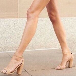 Steve Madden Carrison Beige Block Heel Sandals